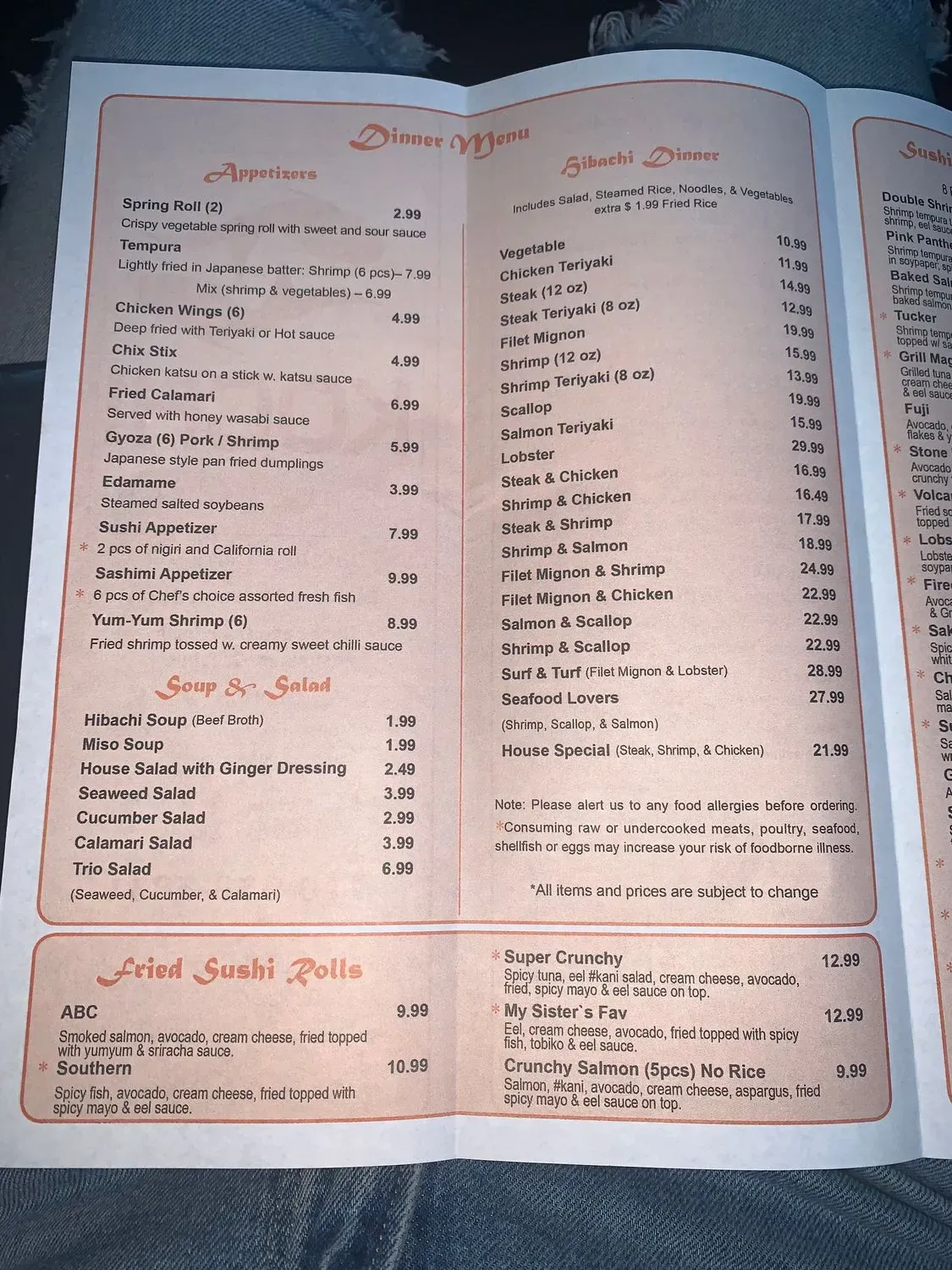 Menu 1