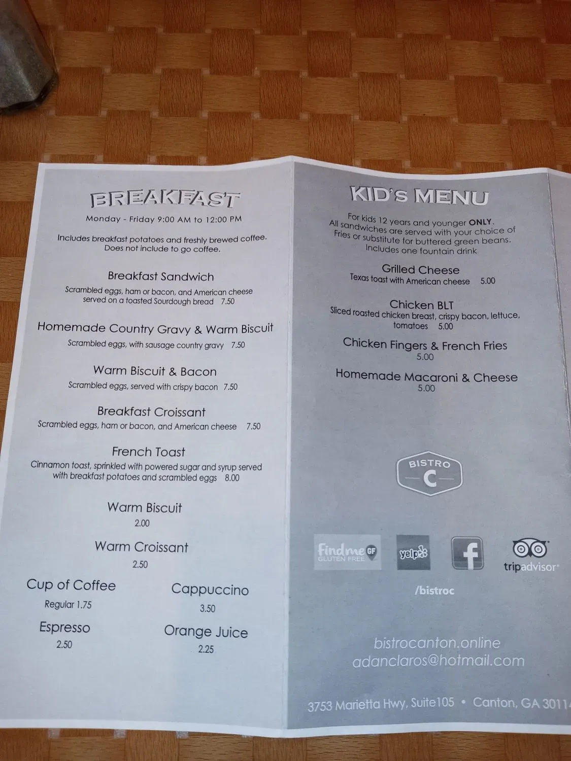 Menu 1