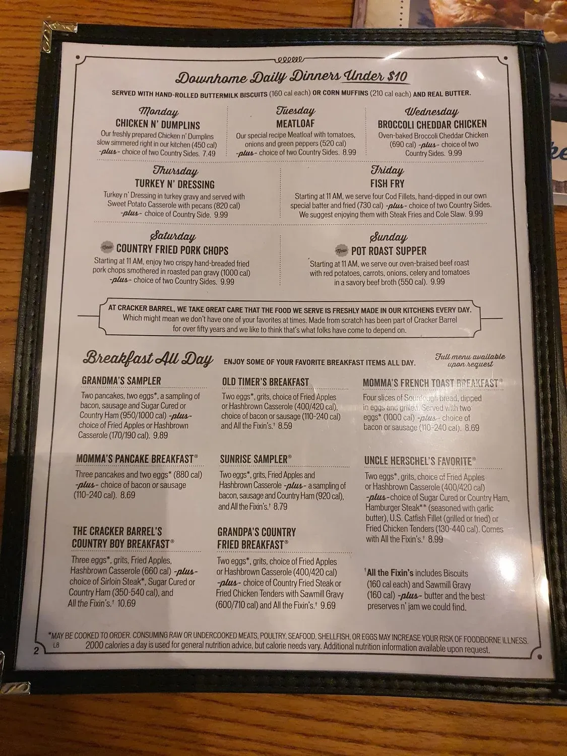 Menu 2