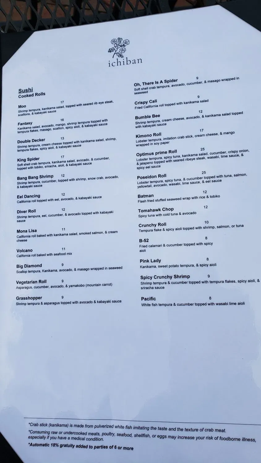 Menu 1