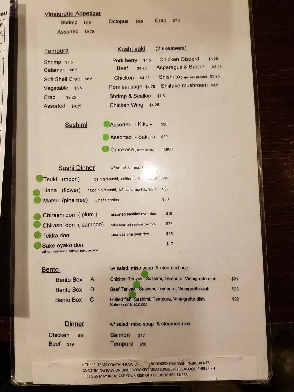 Menu 5