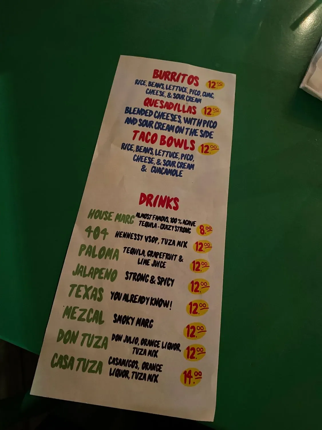 Menu 5