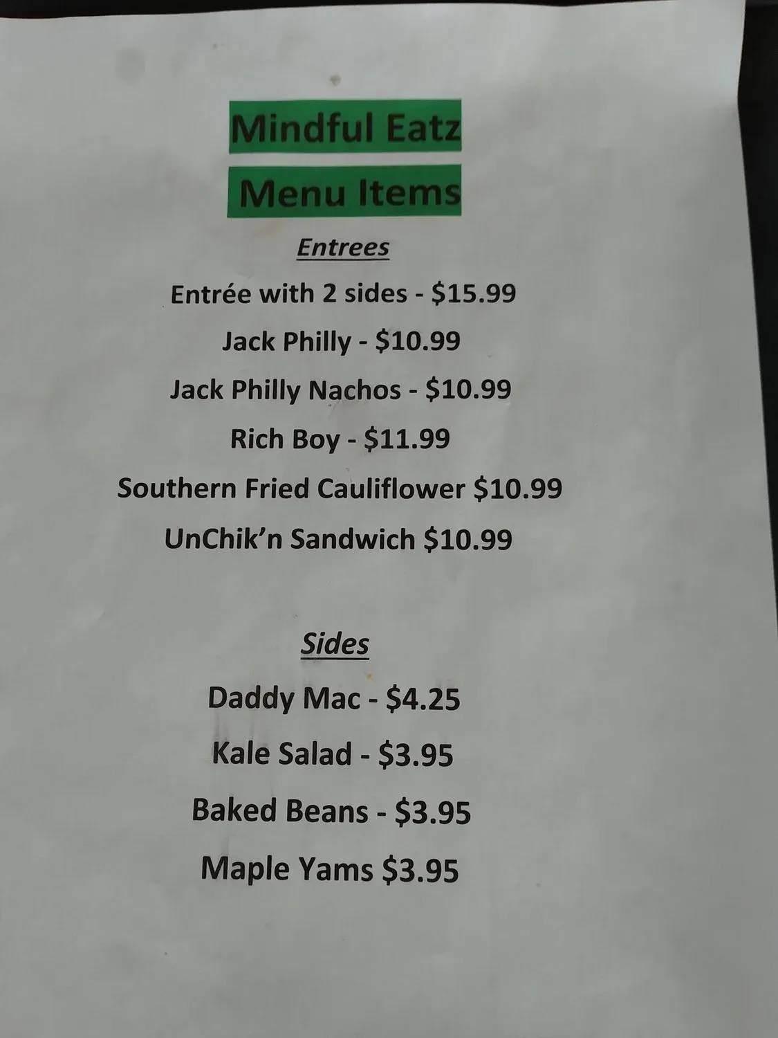 Menu 1