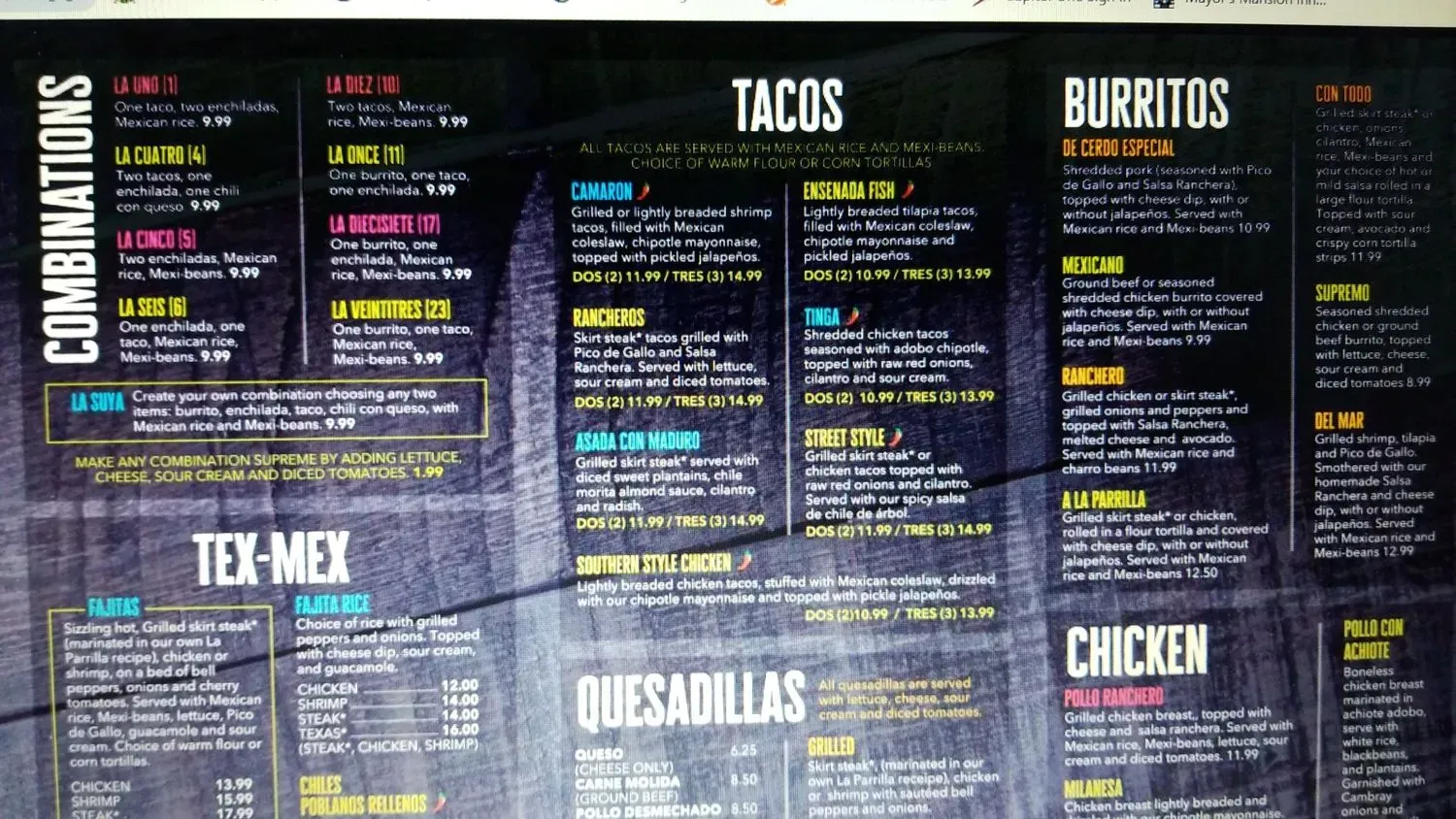 Menu 1