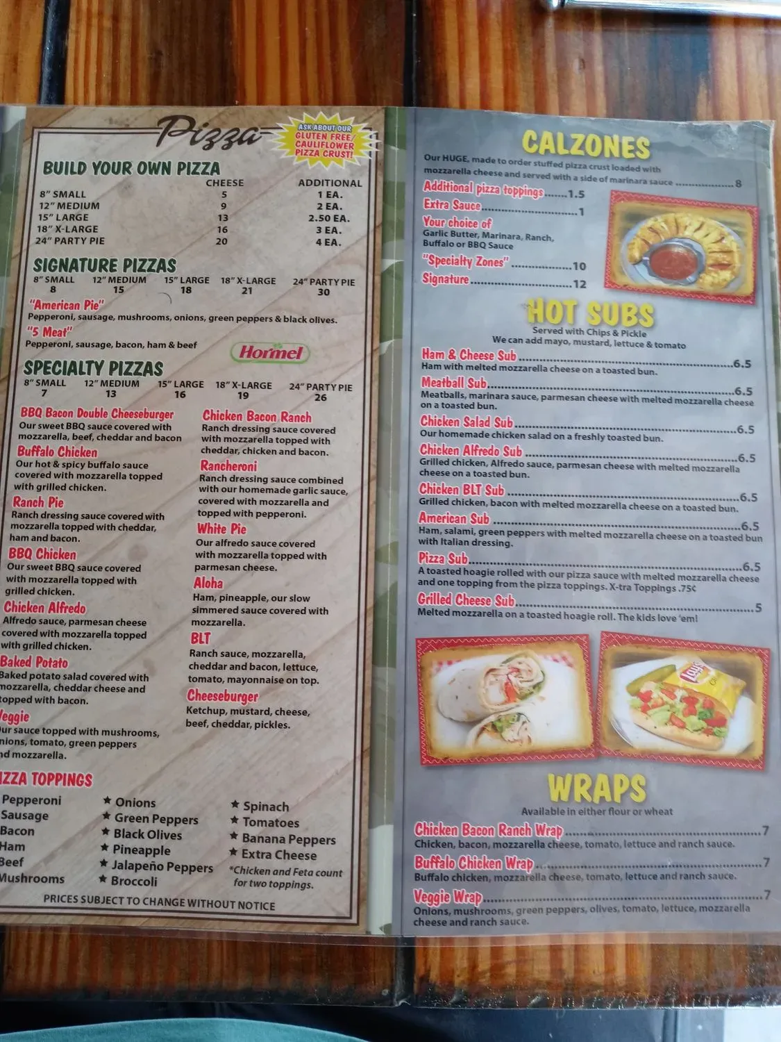 Menu 1