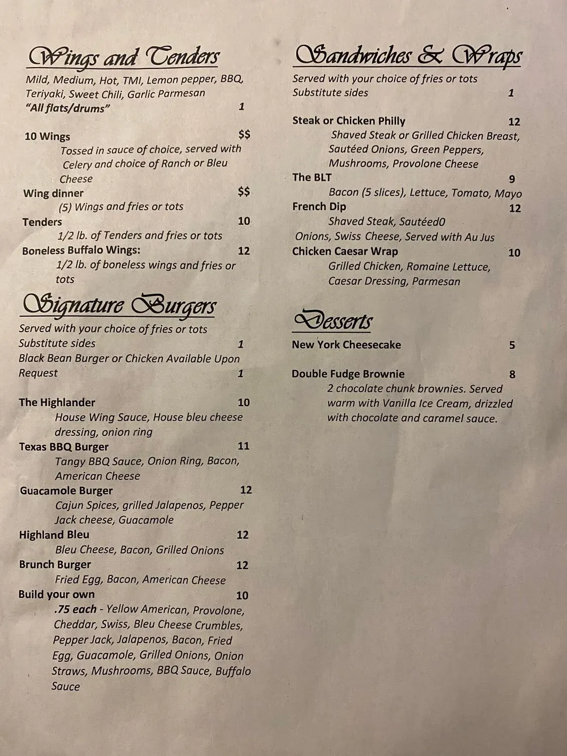 Menu 2