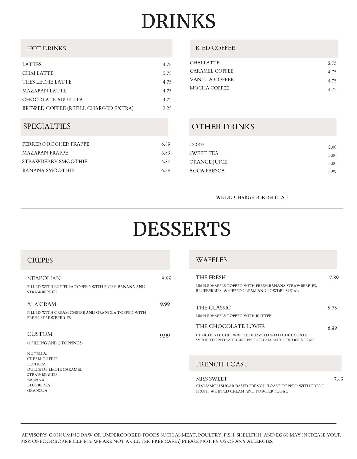 Menu 2