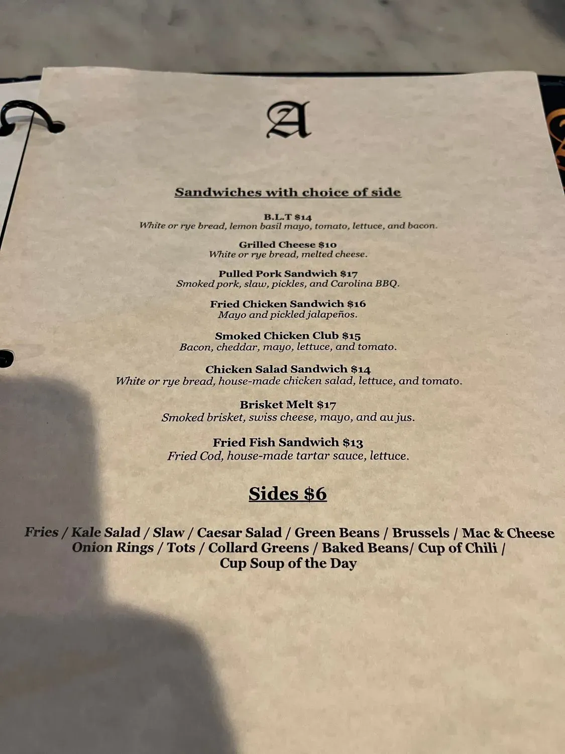 Menu 2