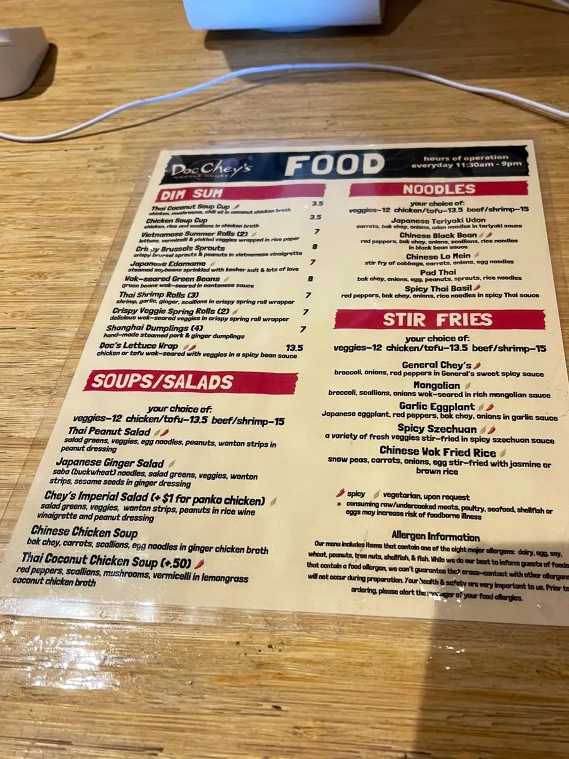 Menu 1