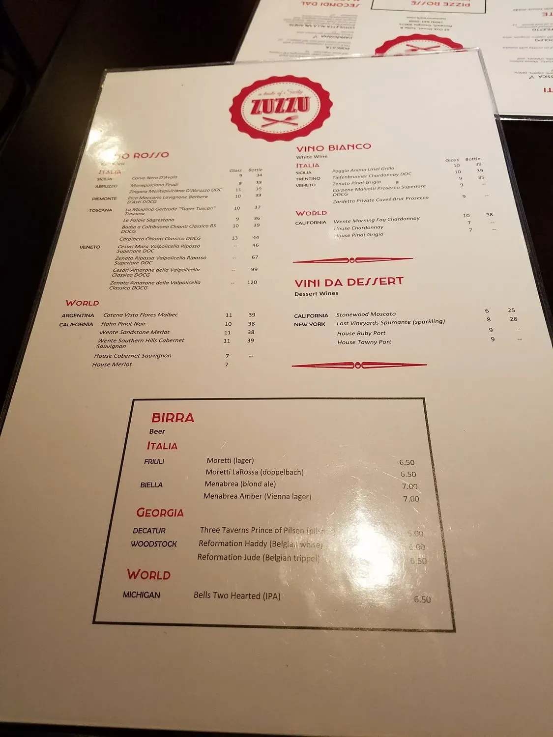 Menu 5