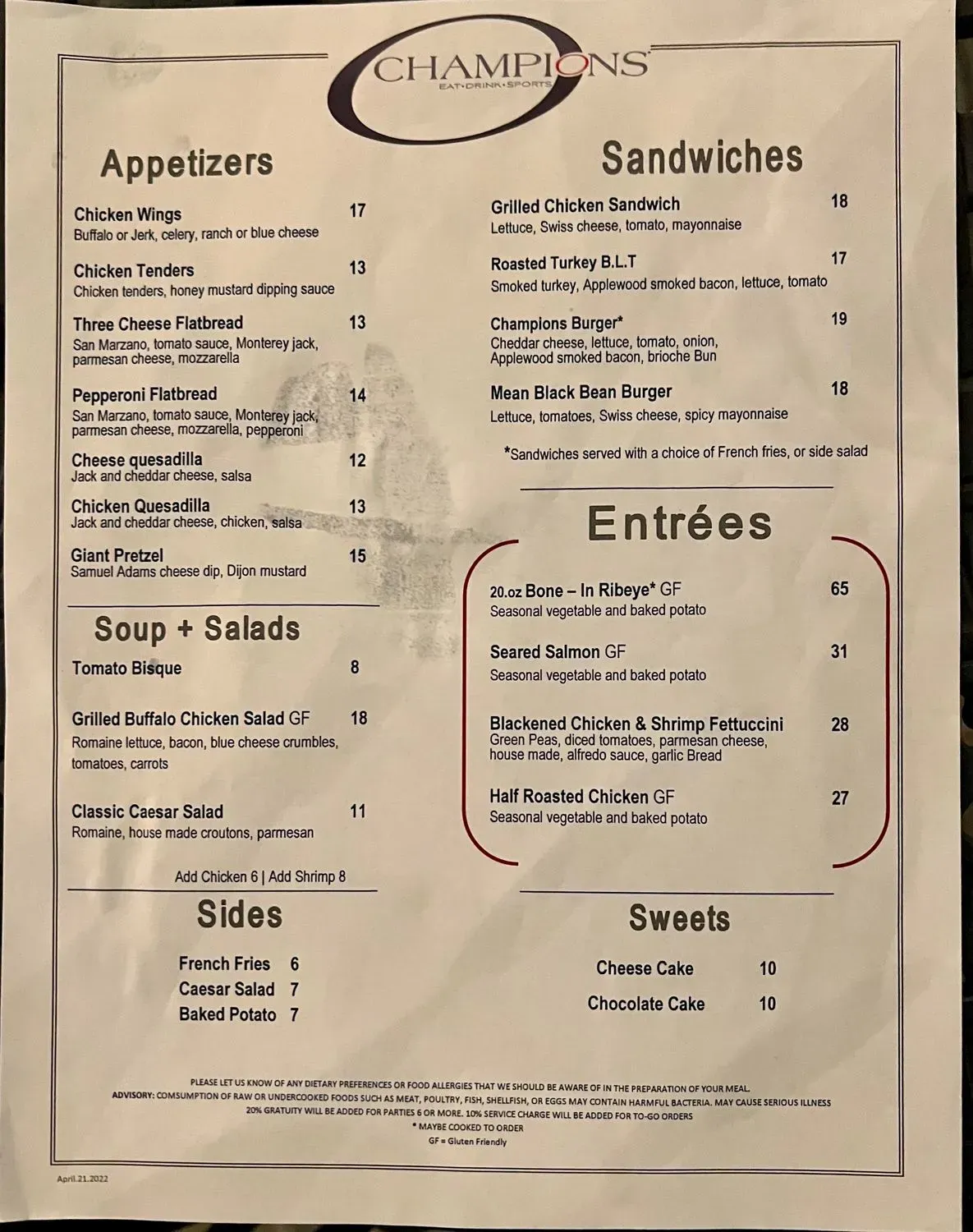 Menu 1