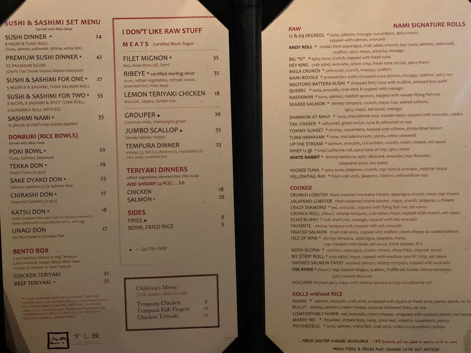 Menu 1