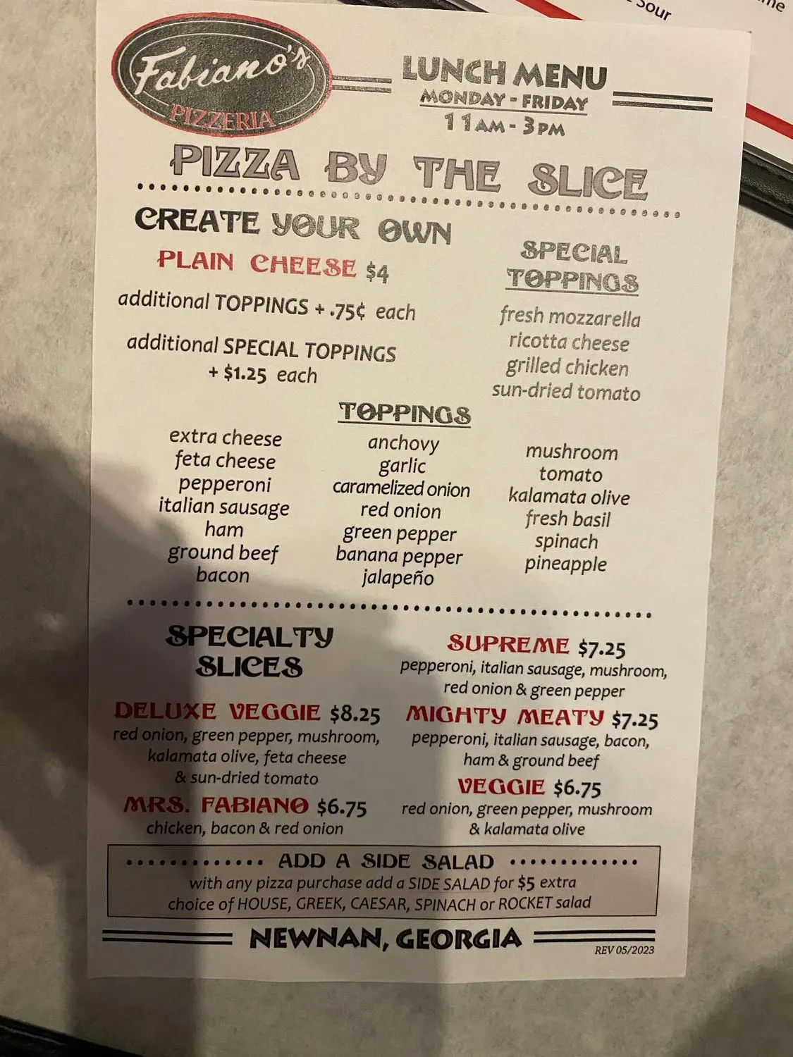 Menu 1