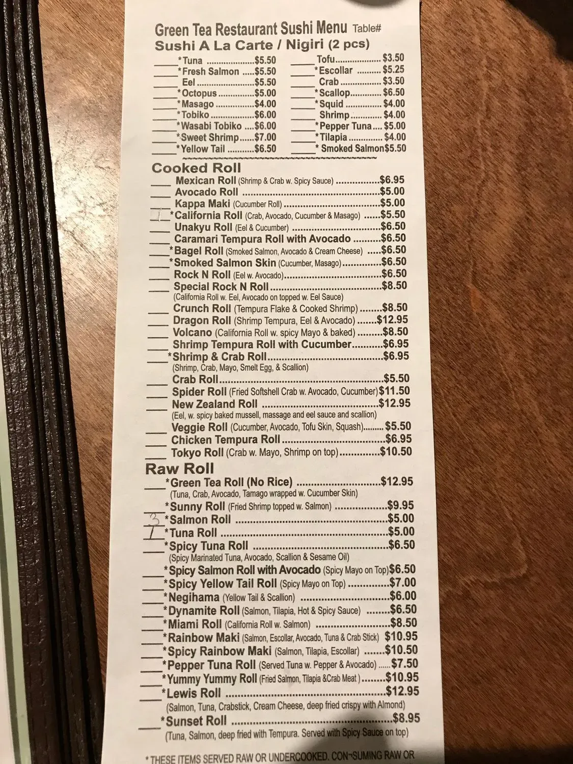 Menu 6