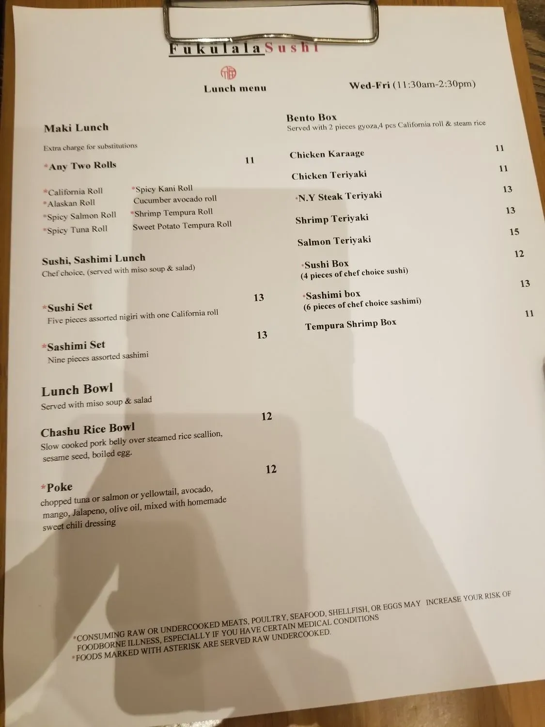 Menu 5