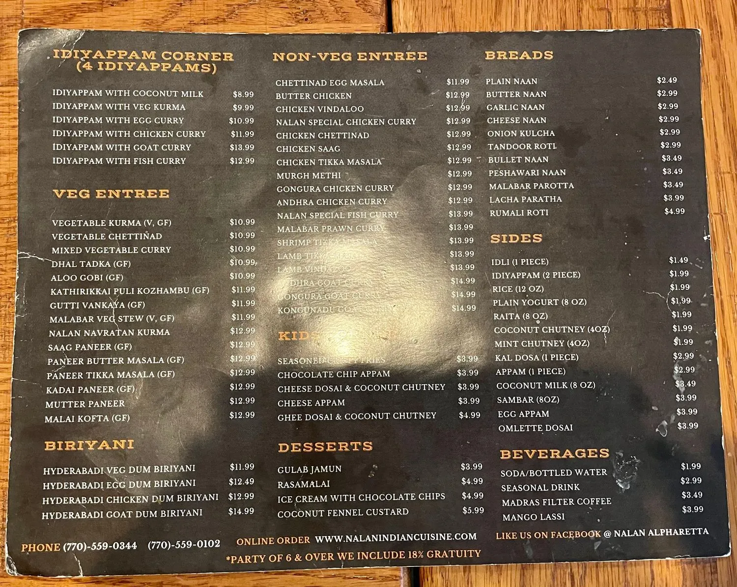 Menu 6