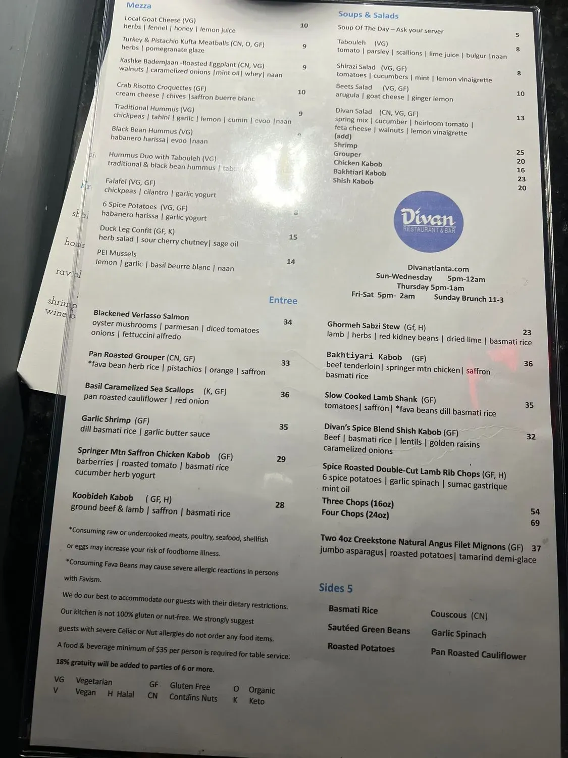 Menu 5