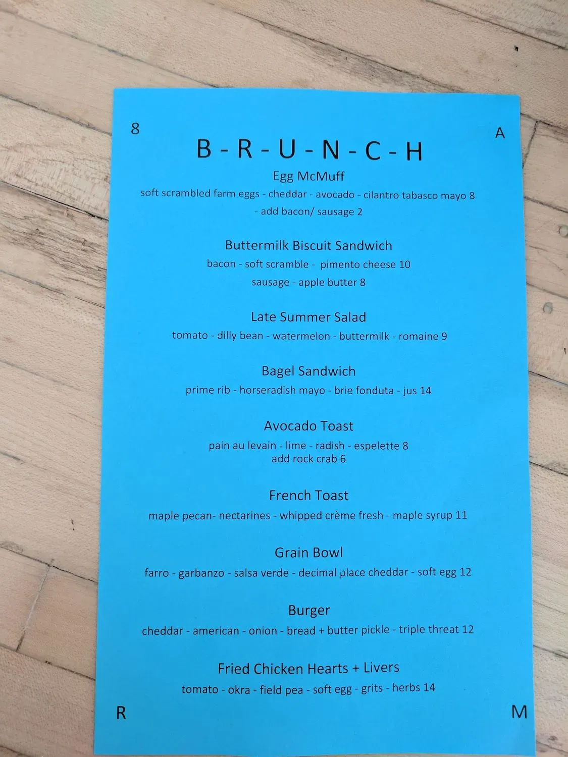 Menu 5