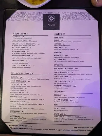 Menu 1