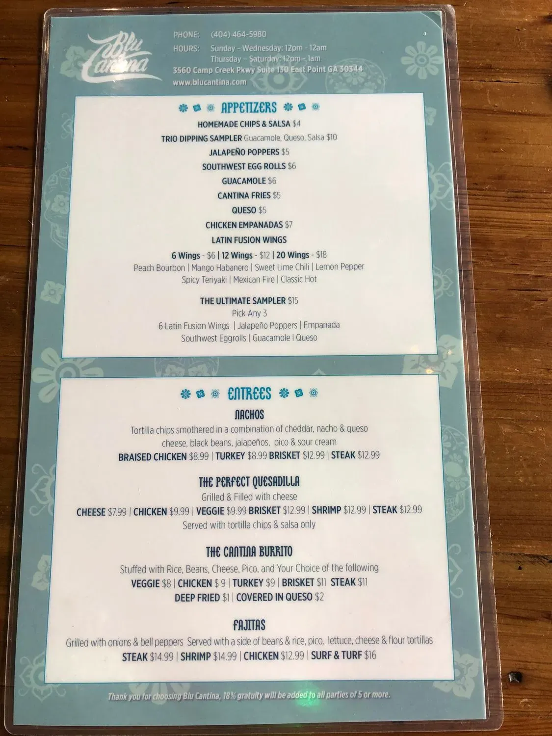 Menu 5