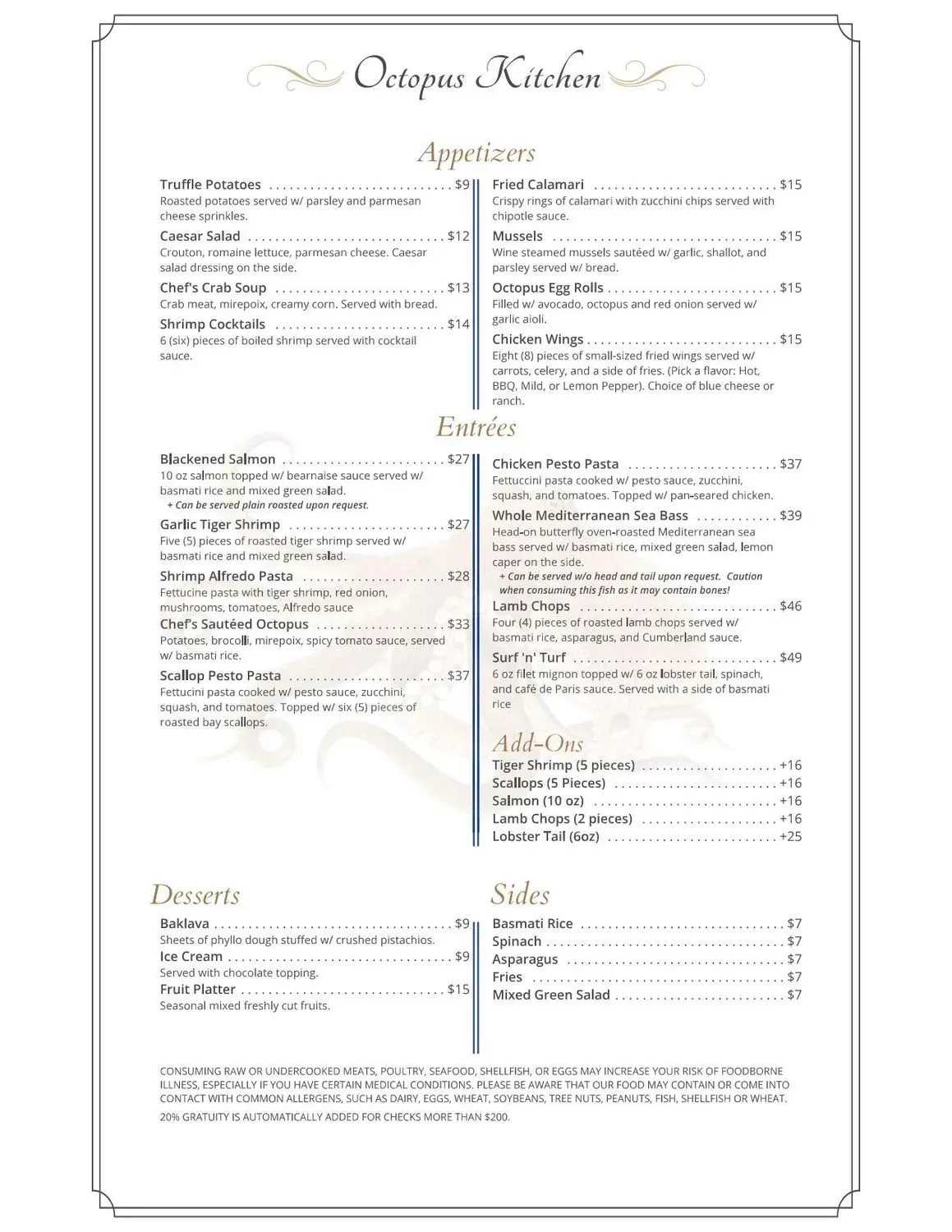 Menu 1