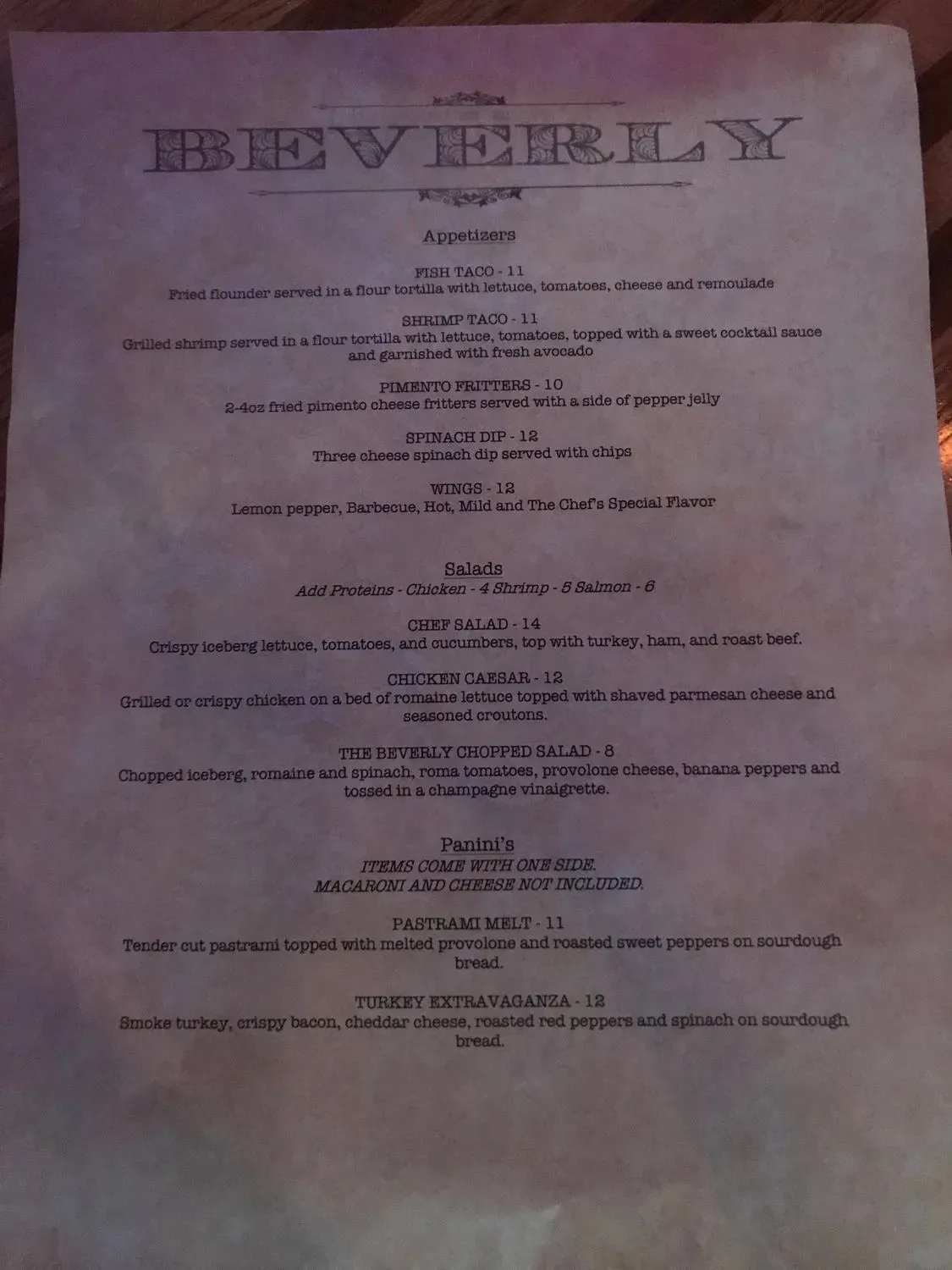 Menu 5