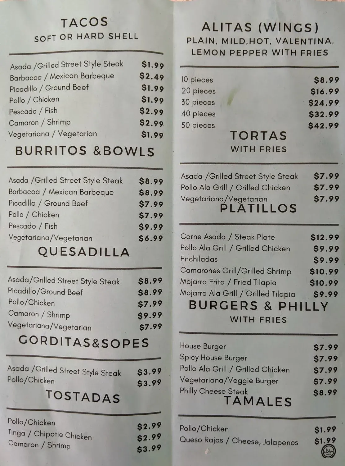 Menu 1