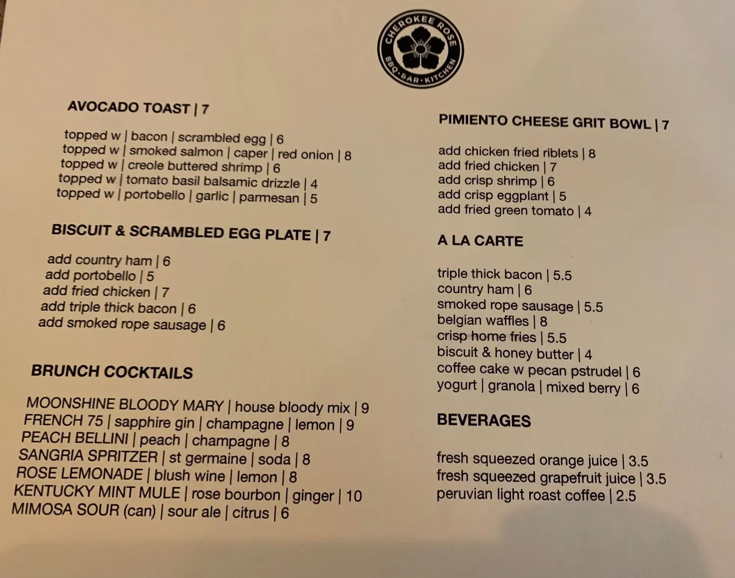 Menu 1