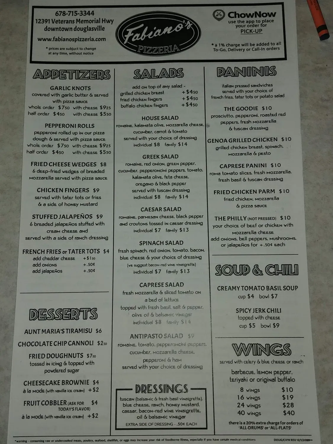 Menu 1