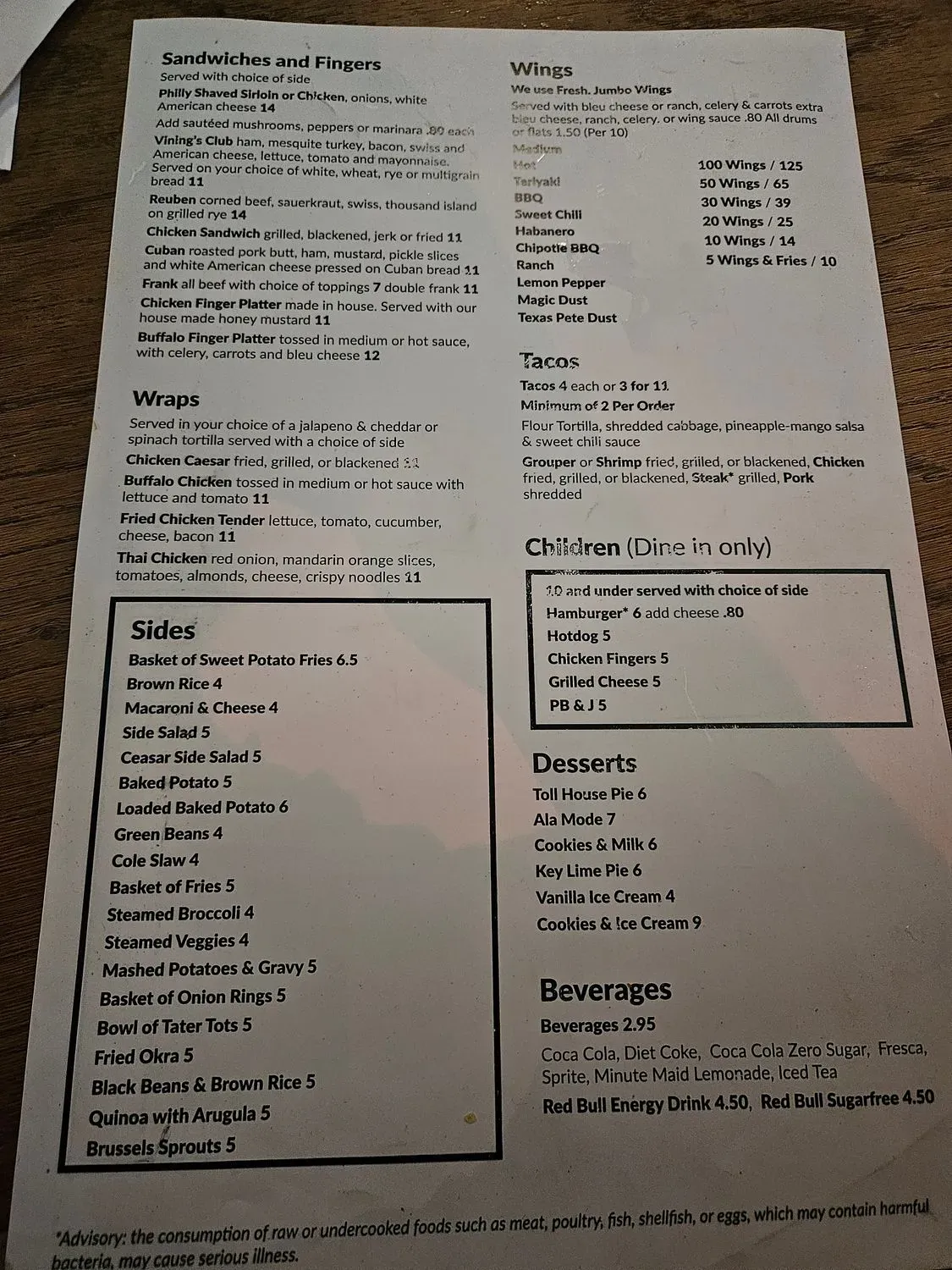 Menu 1