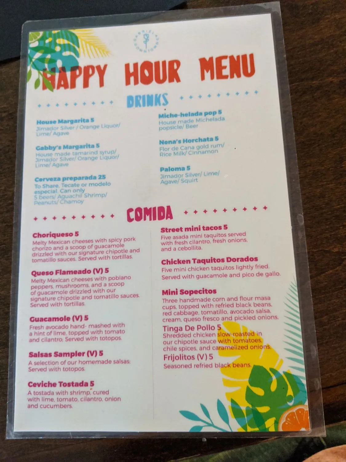 Menu 5