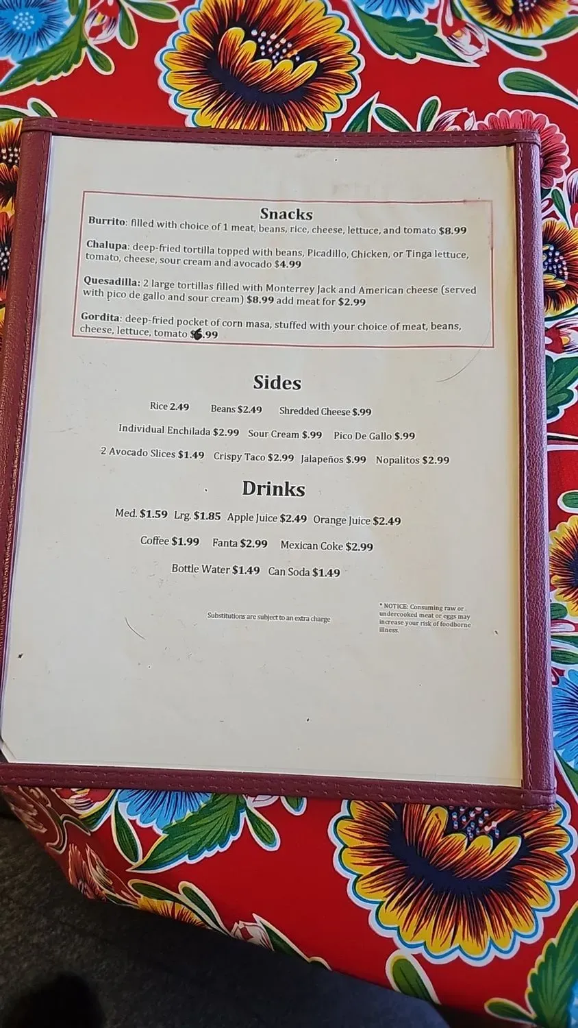 Menu 1