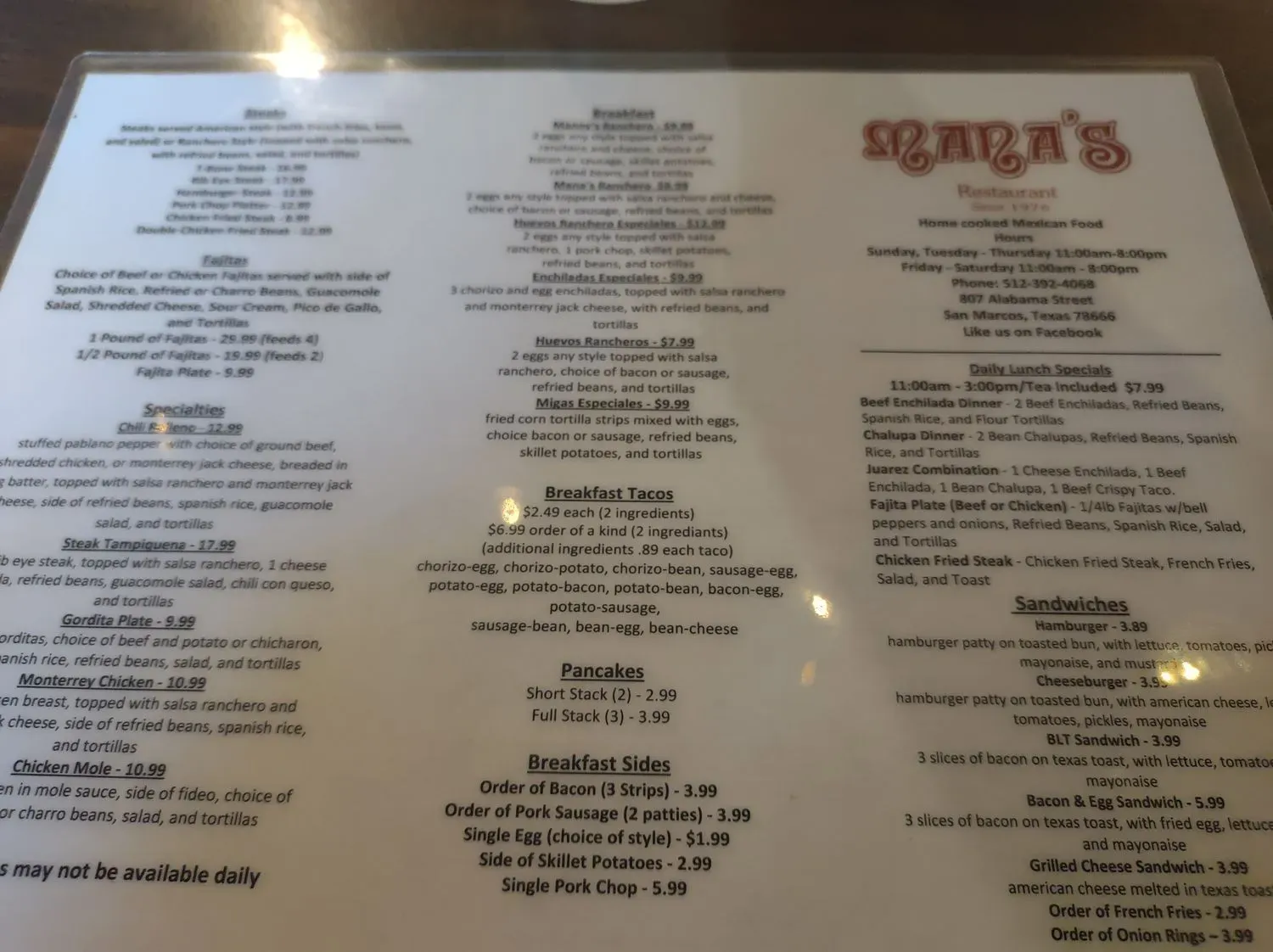 Menu 3