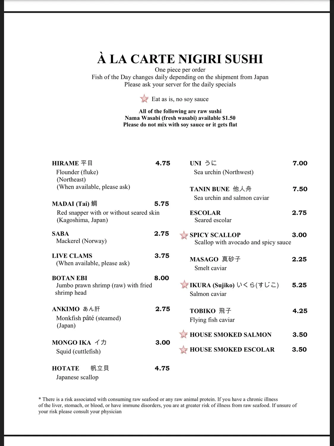 Menu 6