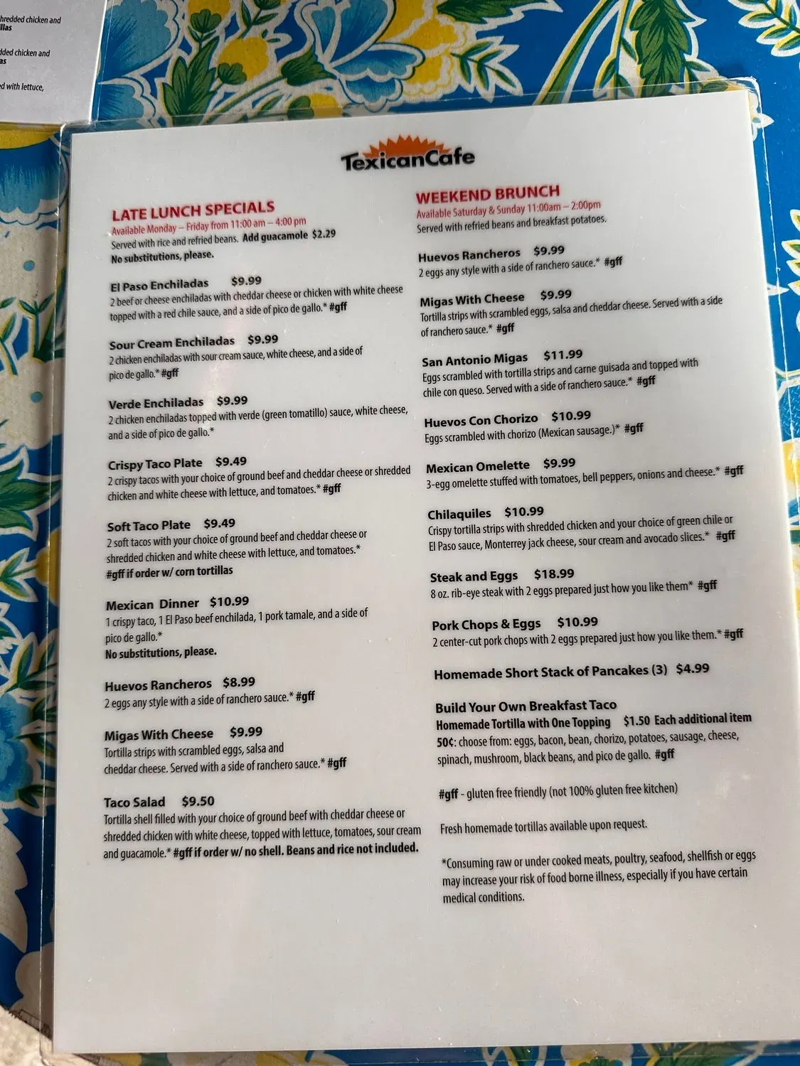 Menu 1