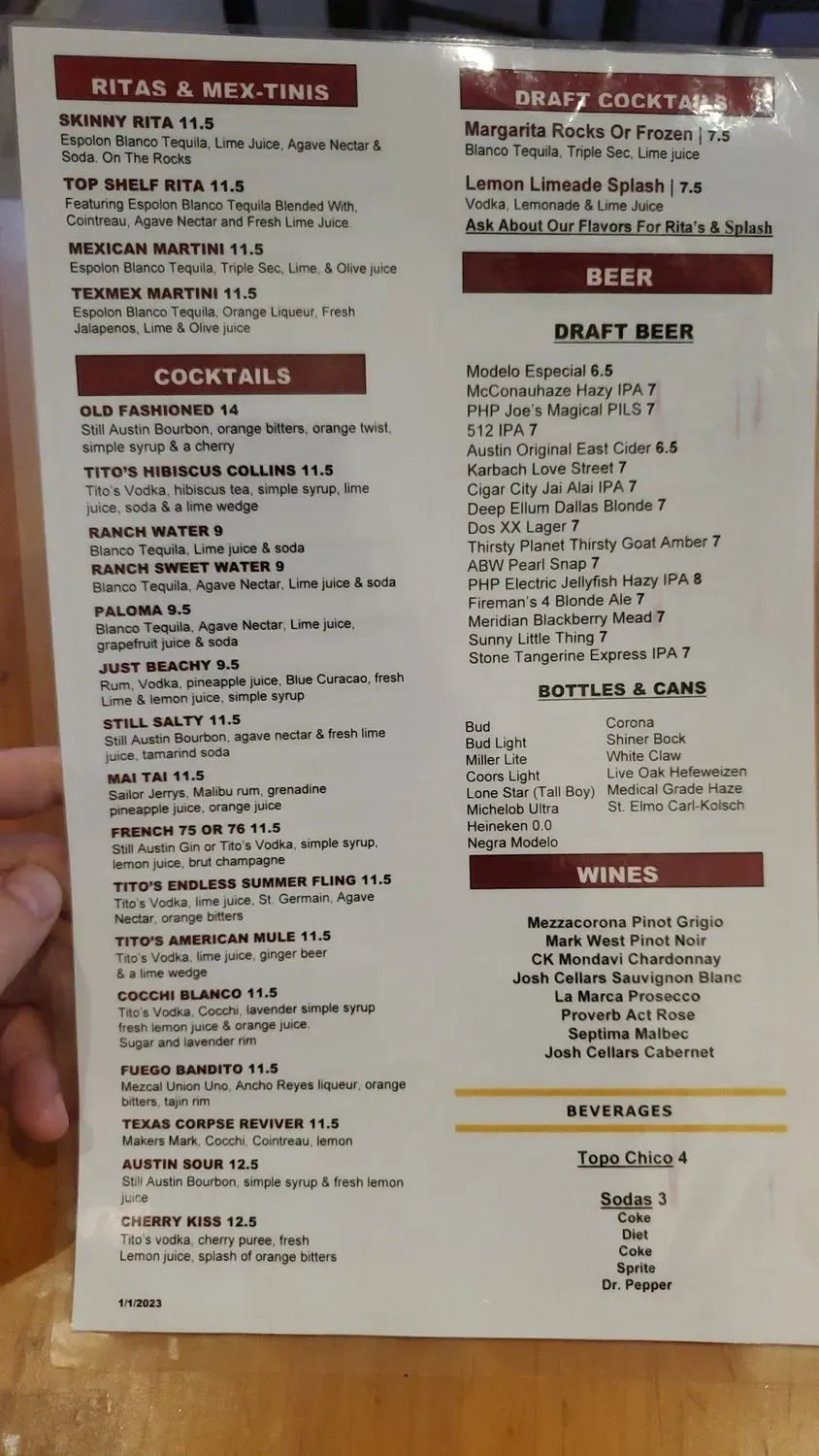 Menu 1