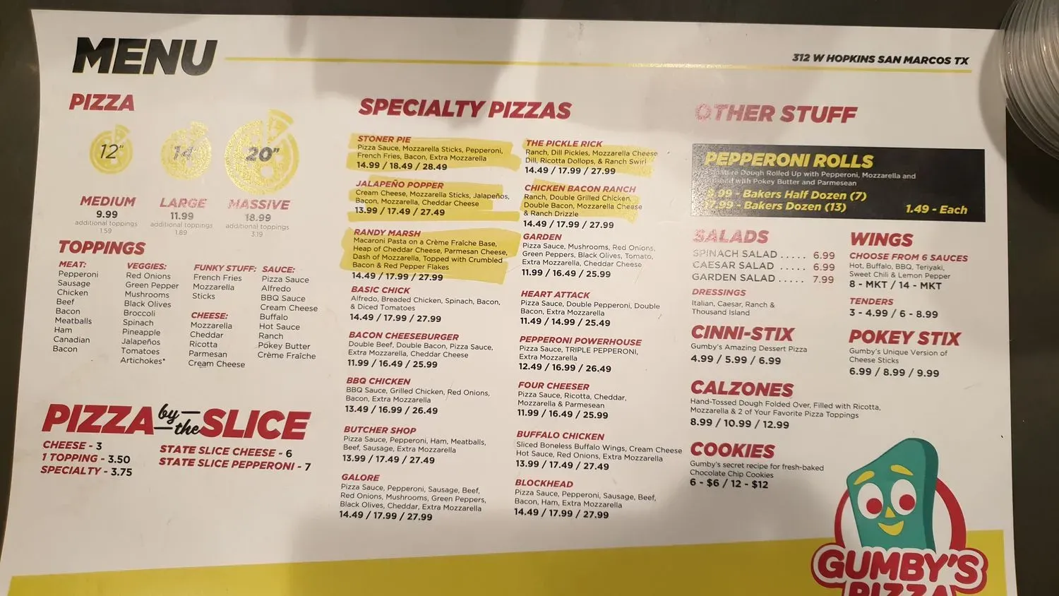 Menu 1