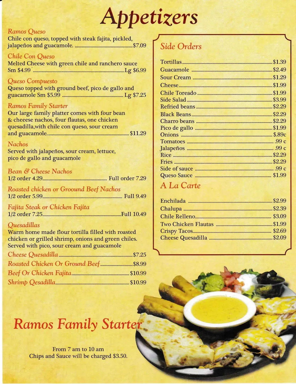 Ramos Tex-Mex Restaurant #3 Menu - Updated November 2025