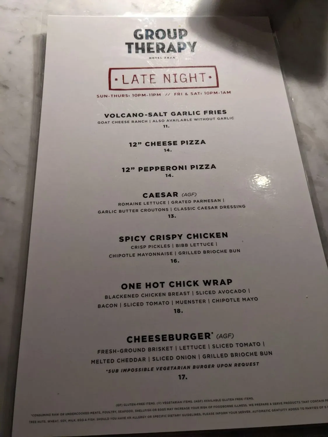 Menu 1