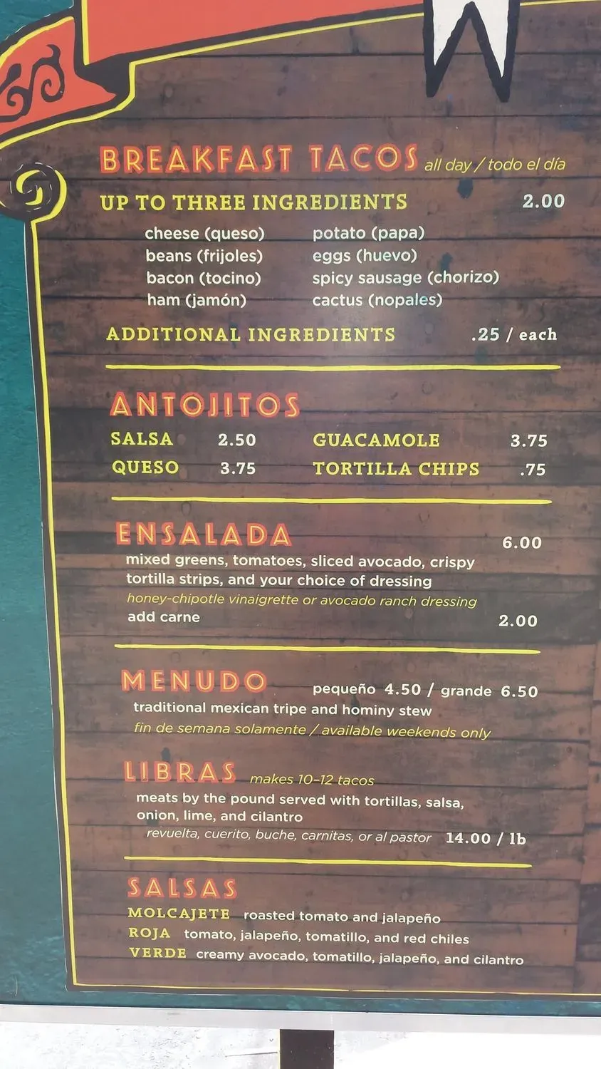 Menu 2