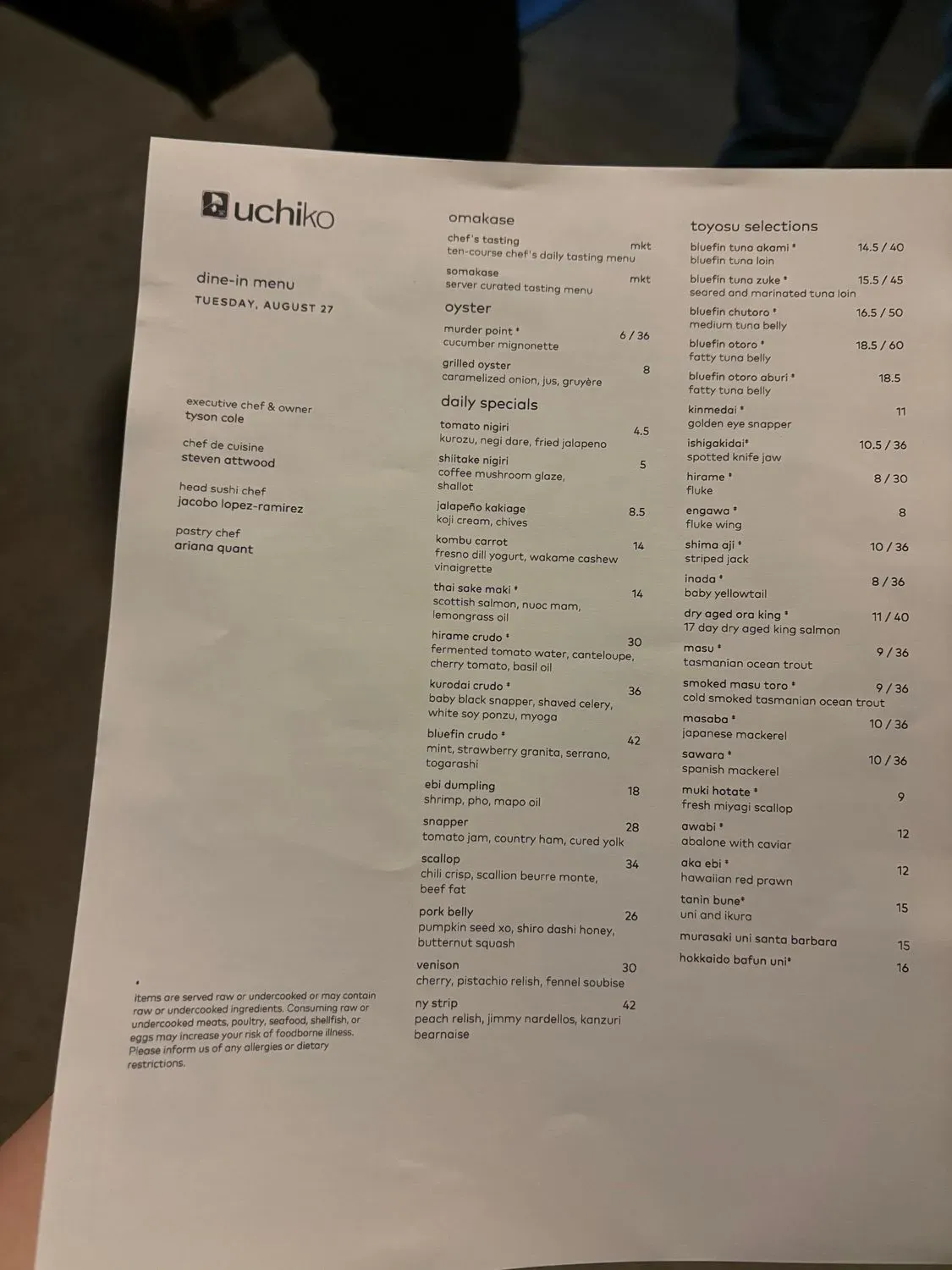 Menu 6