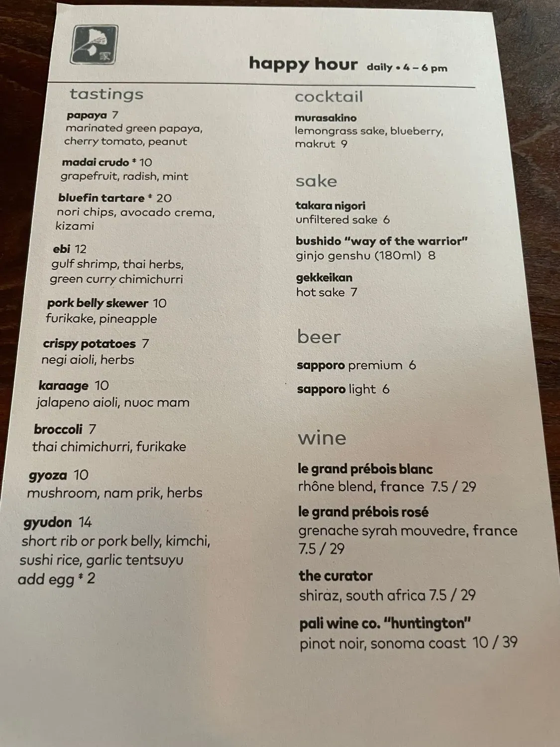 Menu 4