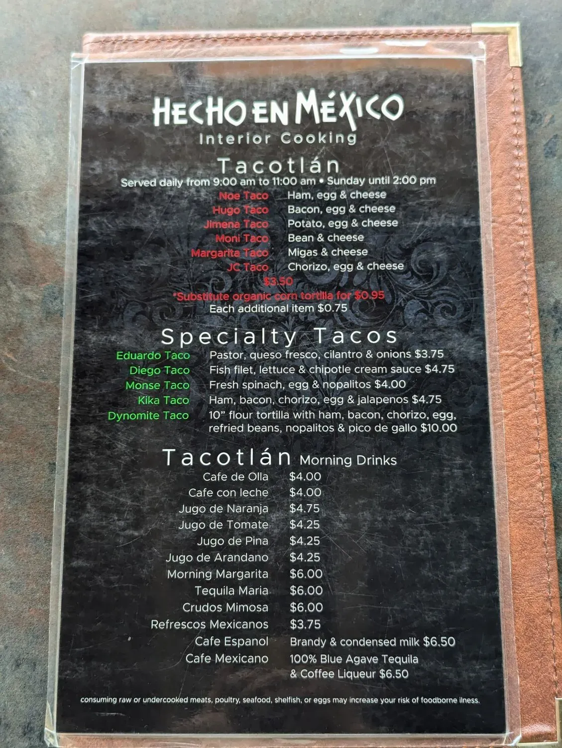 Menu 2