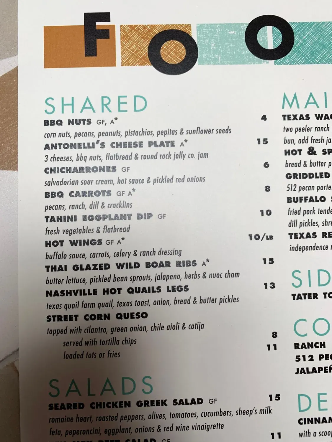 Menu 5