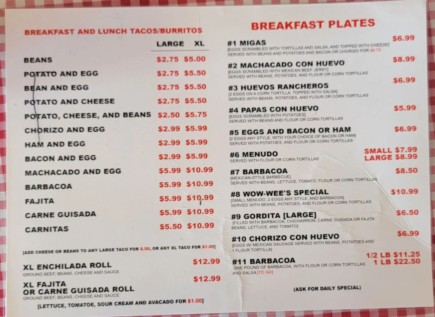 Menu 1