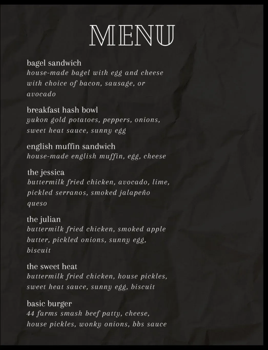 Menu 1