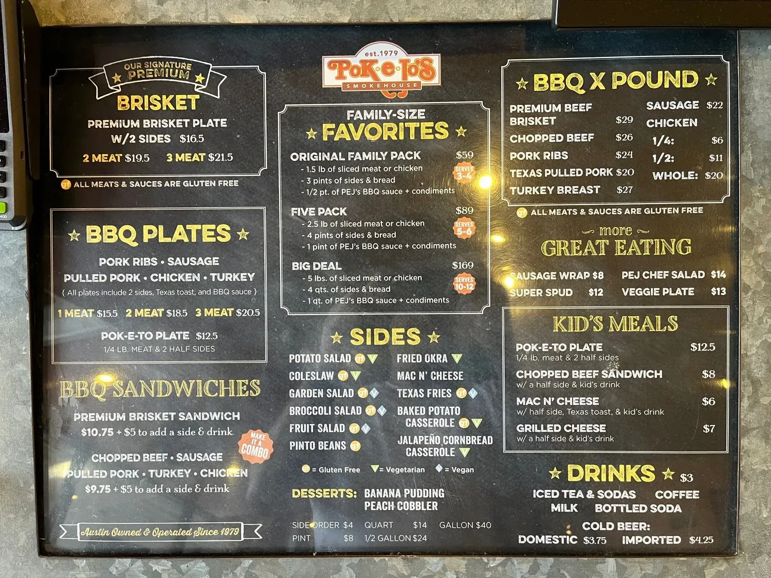 Pok-e-Jo's - Hancock Menu - Updated November 2025