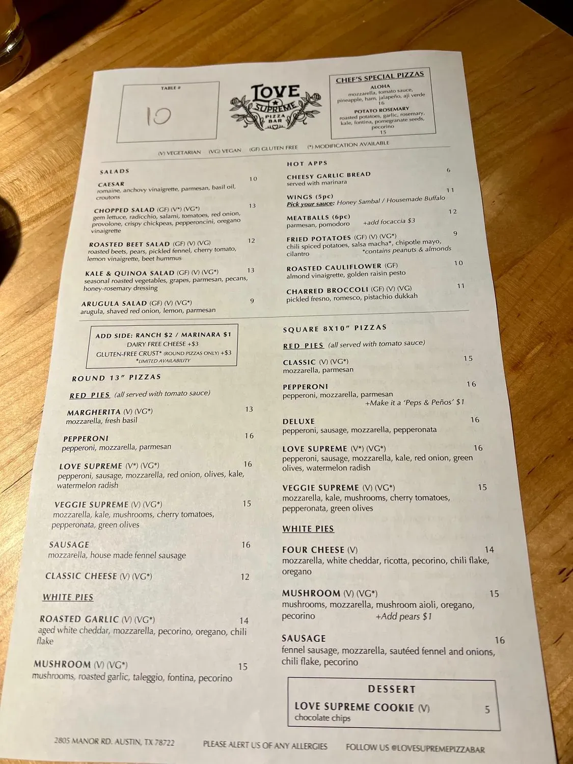 Menu 1