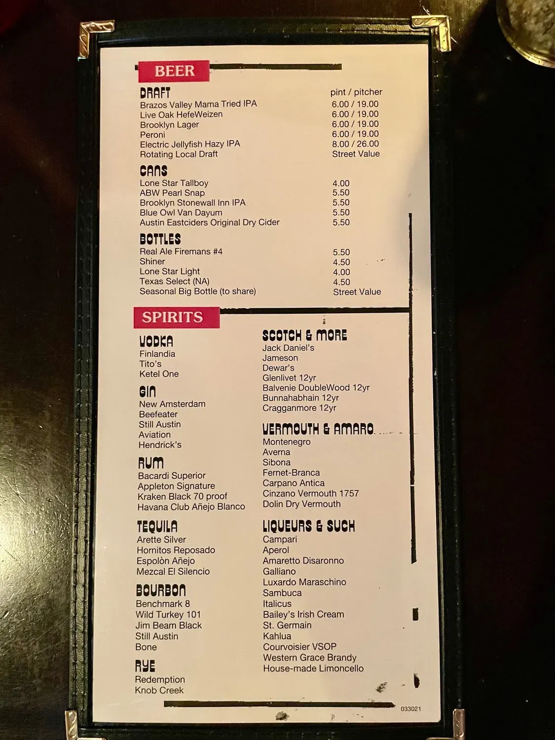 Menu 5