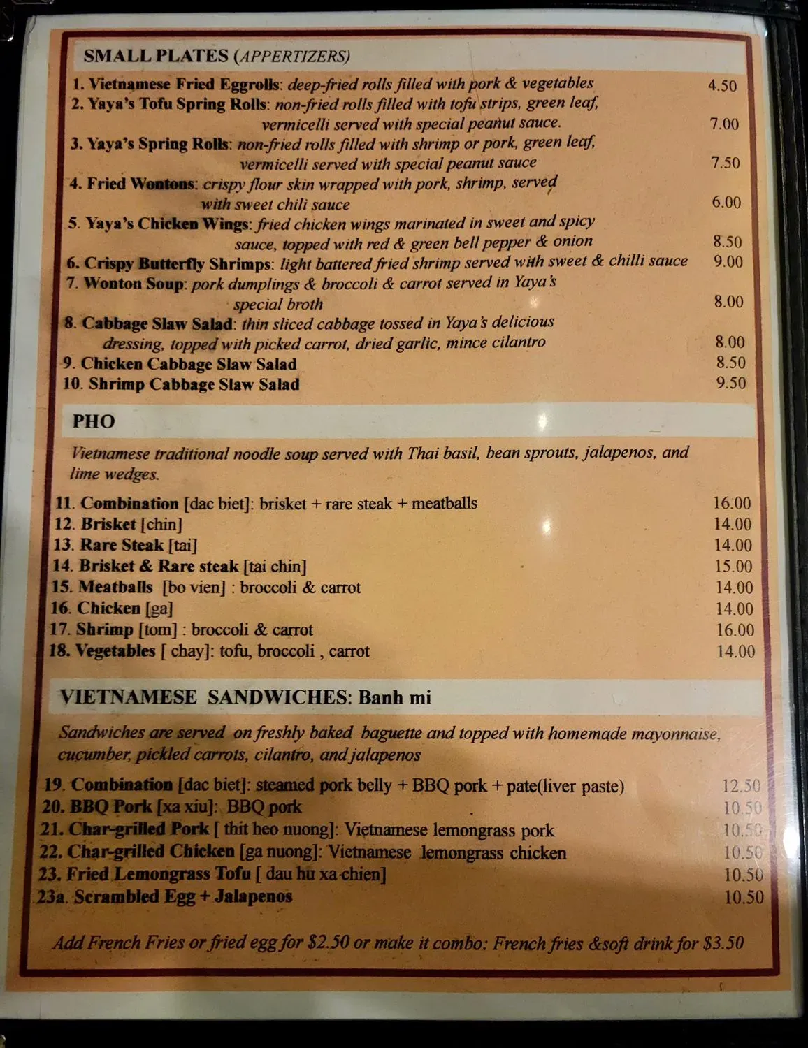 Menu 1